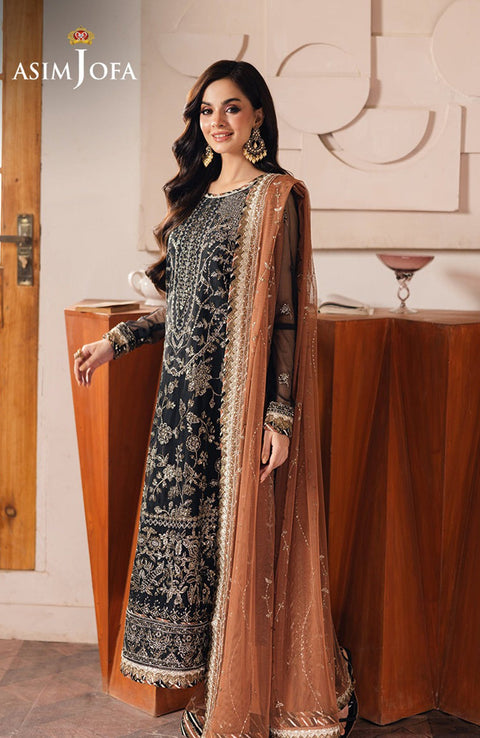 Asimjofa - Heeriye By Asim Jofa Collection'25 Embroidered Net Suit Unstitched 3 Piece - Festive Collection - aubranz.com