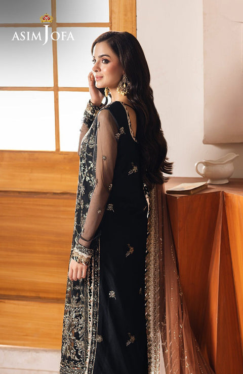 Asimjofa - Heeriye By Asim Jofa Collection'25 Embroidered Net Suit Unstitched 3 Piece - Festive Collection - aubranz.com