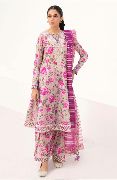 Jazmin - Delia By Jazmin Embroidered Lawn Suits'24 Unstitched 3 Piece Summer Collection - aubranz.com