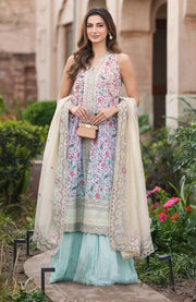 Faizasaqlain - FAIZA SAQLAIN ZINNIA LUXURY LAWN'25 EMBROIDERED SUITS UNSTITCHED 3 PIECE - SUMMER COLLECTION - aubranz.com