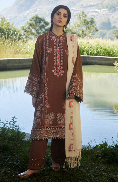 Zaha - ZAHA WINTER COLLECTION'24 EMBROIDERED SUITS UNSTITCHED 3 PIECE- WINTER COLLECTION' - aubranz.com