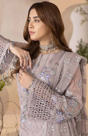 Lavish - Pareesa Chiffon Collection'24 By Lavish Embroidered Suit Unstithced 3 Piece - aubranz.com