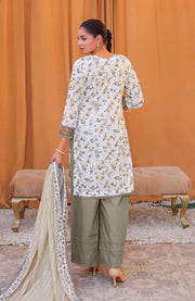 Abtextiles - Meerub Ikat Vol 2 Wrinkle Free Collection'25 By Ab Textile Embroidered Lawn Suit Unstitched 3 Piece - Summer Collection - aubranz.com