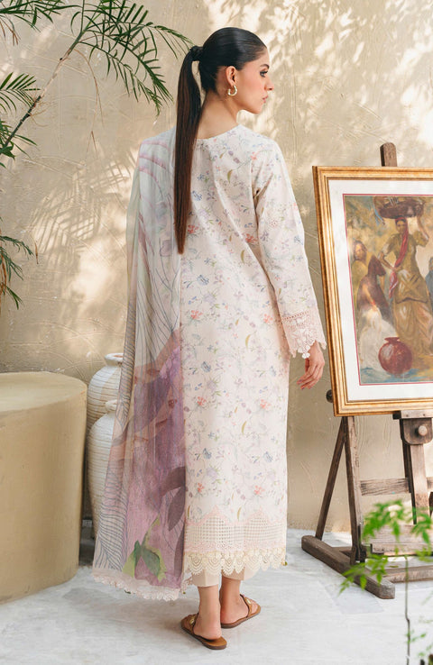 Abyaan - Aabyaan Shezlin Chikankari Lawn'25 Embroidered Suit Unstitched 3 Piece - Summer Collection - aubranz.com