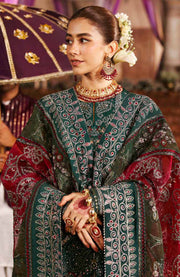 Nureh - Jhoomro By Nureh Embroidered Organza Suit Unstitched 3 Piece - aubranz.com