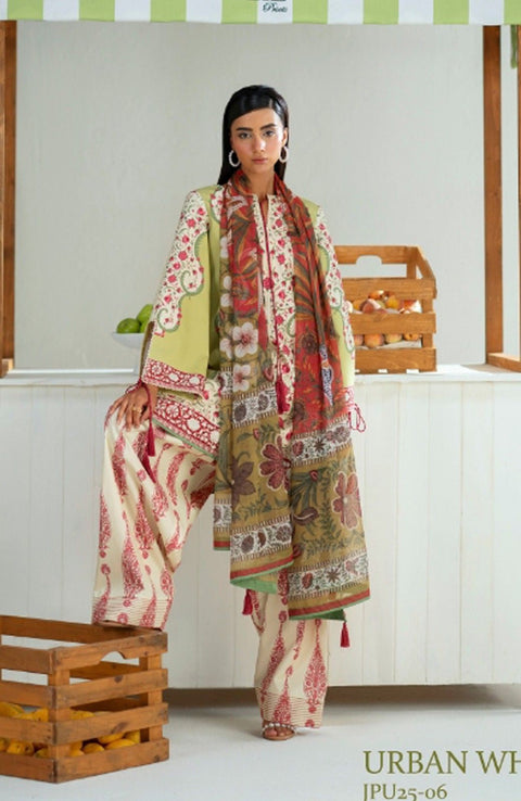 Saira_Rizwan - Joolie Prints Collecetion'25 By Saira Rizwan Printed Lawn Suit Unstitched 3 Piece - Summer Collection - aubranz.com