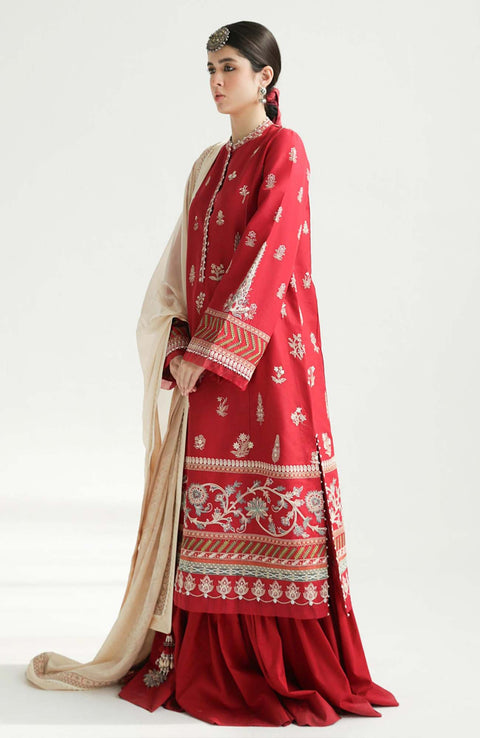 Zara_Shahjahan - Lawn Unstitched'24 By Zara Shahjahan Embroidered Lawn Suit Unstitched 3 Piece LUZS24L 1A - Summer Collection - aubranz.com