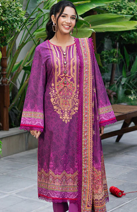 Asimjofa - Asim Jofa Lawn'25 Printed Suits Unstitched 3 Piece - Summer Collection - aubranz.com