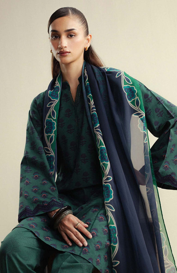 Zara_Shahjahan - Coco Prints'25 Vol-4 by Zara Shahjahan Printed Lawn Suits Unstitched 3 Piece - Summer Collection - aubranz.com