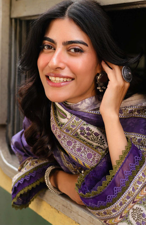 Asimjofa - Asim Jofa Eid Essentials'25 Printed Lawn Suit Unstiched 3 Piece-Summer Collection - aubranz.com