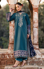 Xenia - Rumi Luxe'25 By Xenia Embroidered Chiffon Suit Unstitched 3 piece - Formal Collection - aubranz.com