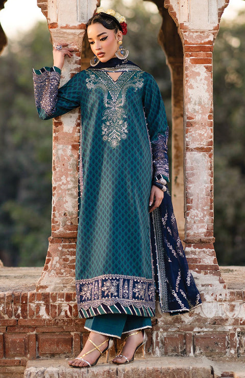 Xenia - Rumi Luxe'25 By Xenia Embroidered Chiffon Suit Unstitched 3 piece - Formal Collection - aubranz.com
