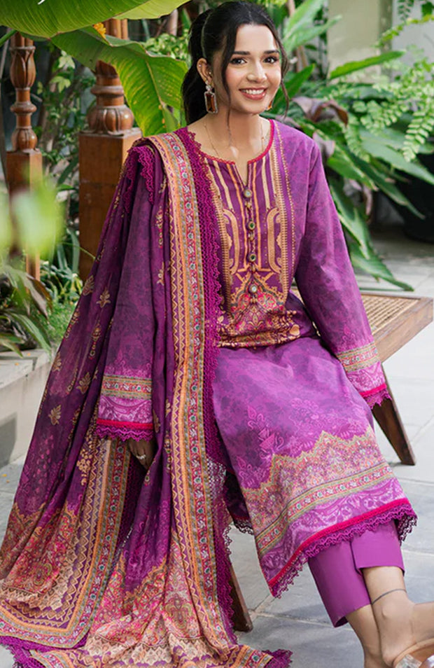 Asimjofa - Asim Jofa Lawn'25 Printed Suits Unstitched 3 Piece - Summer Collection - aubranz.com