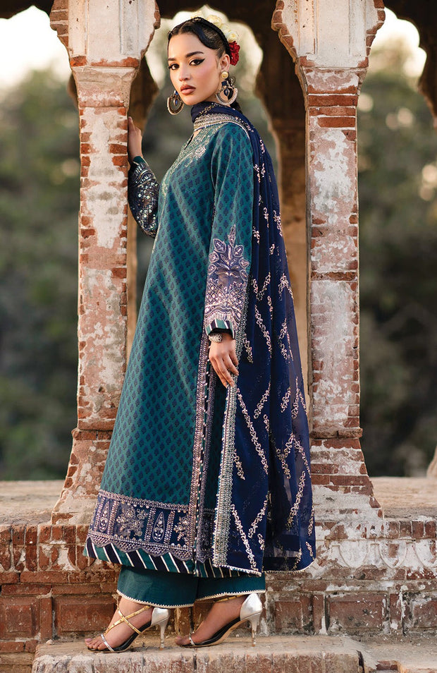 Xenia - Rumi Luxe'25 By Xenia Embroidered Chiffon Suit Unstitched 3 piece - Formal Collection - aubranz.com