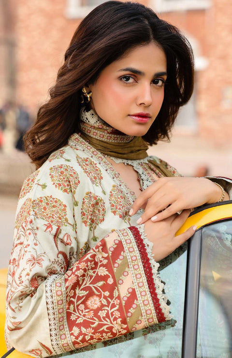 Asimjofa - Asim Jofa Eid Essentials'25 Printed Lawn Suit Unstiched 3 Piece-Summer Collection - aubranz.com