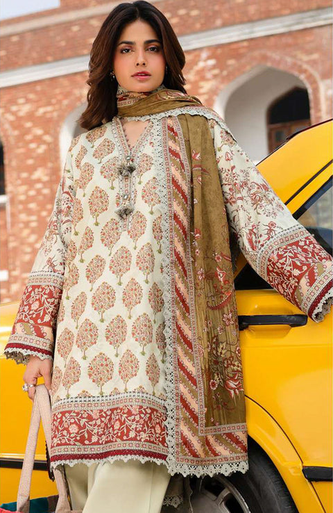 Asimjofa - Asim Jofa Eid Essentials'25 Printed Lawn Suit Unstiched 3 Piece-Summer Collection - aubranz.com