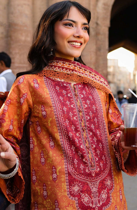 Asimjofa - Asim Jofa Eid Essentials'25 Printed Lawn Suit Unstiched 3 Piece-Summer Collection - aubranz.com