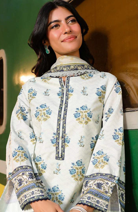 Asimjofa - Asim Jofa Eid Essentials'25 Printed Lawn Suit Unstiched 3 Piece-Summer Collection - aubranz.com