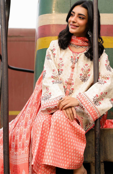 Asimjofa - Asim Jofa Eid Essentials'25 Printed Lawn Suit Unstiched 3 Piece-Summer Collection - aubranz.com