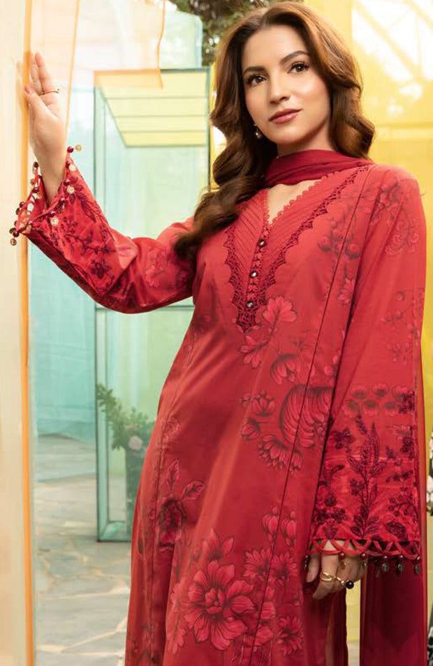 Mariab - Maria B M Basic Vol-1 Printed Lawn Suits Unstitched 3 Piece - Summer Collection - aubranz.com