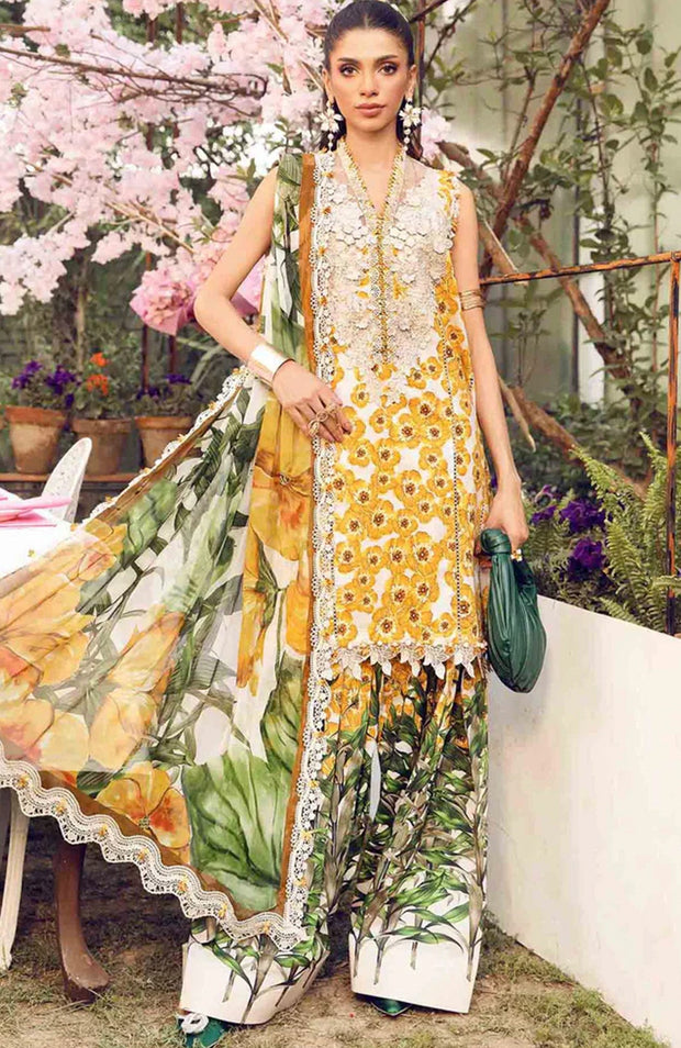 Mariab - MPrint Eid Edit'25 By Maria B Embroidered Lawn Suits Unstitched 3 Piece - Summer Collection - aubranz.com