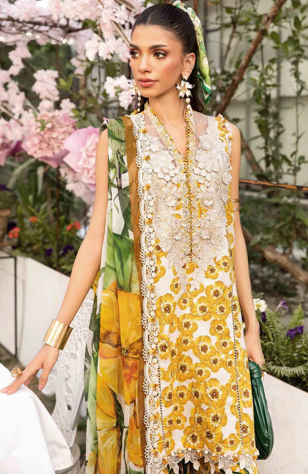 Mariab - MPrint Eid Edit'25 By Maria B Embroidered Lawn Suits Unstitched 3 Piece - Summer Collection - aubranz.com