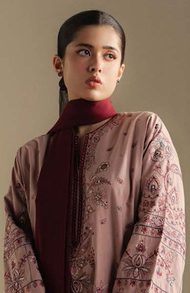 Zara_Shahjahan - COCO WINTER'25 BY ZARA SHAHJAHAN EMBROIDERED KHADDAR SUITS UNSTITCHED 3 PIECE - WINTER COLLECTION - aubranz.com