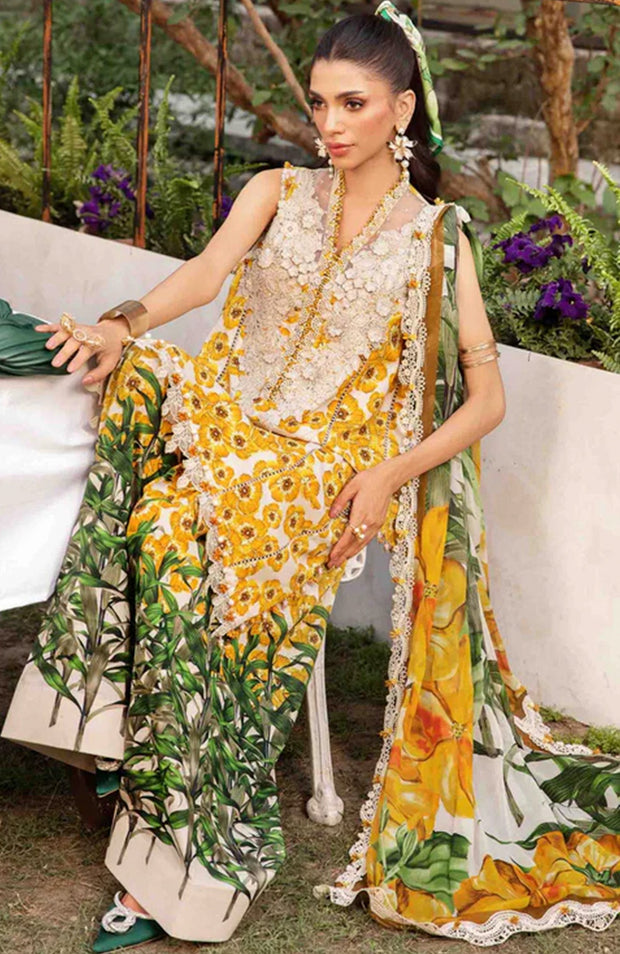 Mariab - MPrint Eid Edit'25 By Maria B Embroidered Lawn Suits Unstitched 3 Piece - Summer Collection - aubranz.com