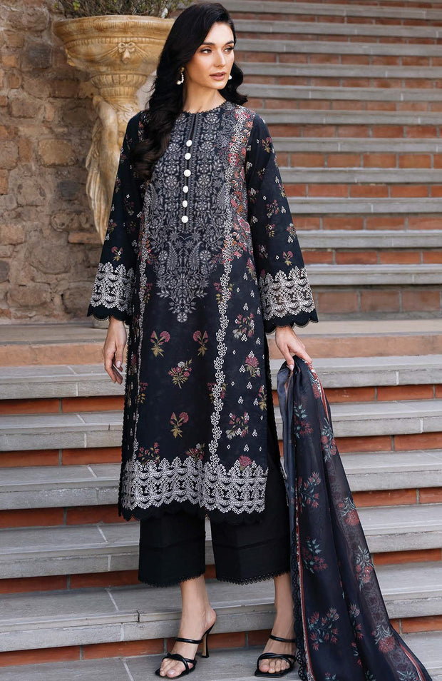 Afrozeh - Afrozeh Damask Lawn'25 Embroidered Suits Unstitched 3 Piece - Summer Collection - aubranz.com