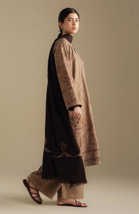 Zara_Shahjahan - COCO WINTER'25 BY ZARA SHAHJAHAN EMBROIDERED KHADDAR SUITS UNSTITCHED 3 PIECE - WINTER COLLECTION - aubranz.com