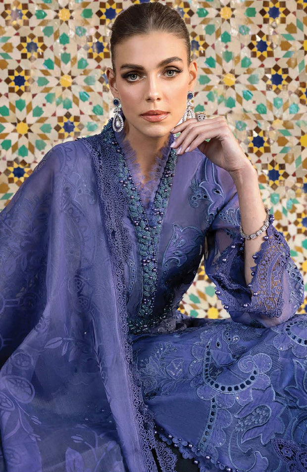 Mariab - Maria B Voyage a'Luxe x Morocco Luxury Lawn'25 Embroidered Suits Unstitched 3 Piece - Summer Collection - aubranz.com