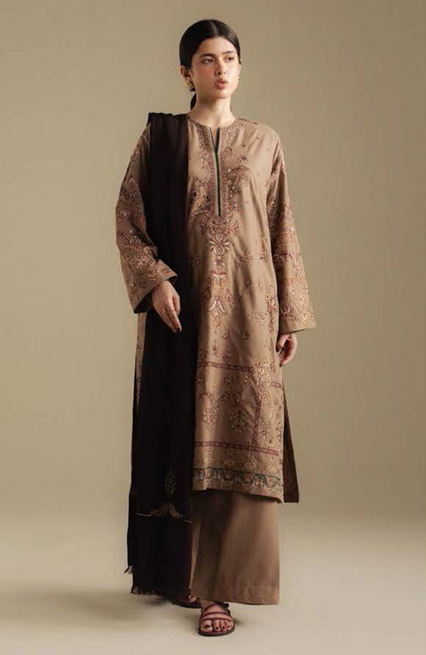 Zara_Shahjahan - COCO WINTER'25 BY ZARA SHAHJAHAN EMBROIDERED KHADDAR SUITS UNSTITCHED 3 PIECE - WINTER COLLECTION - aubranz.com