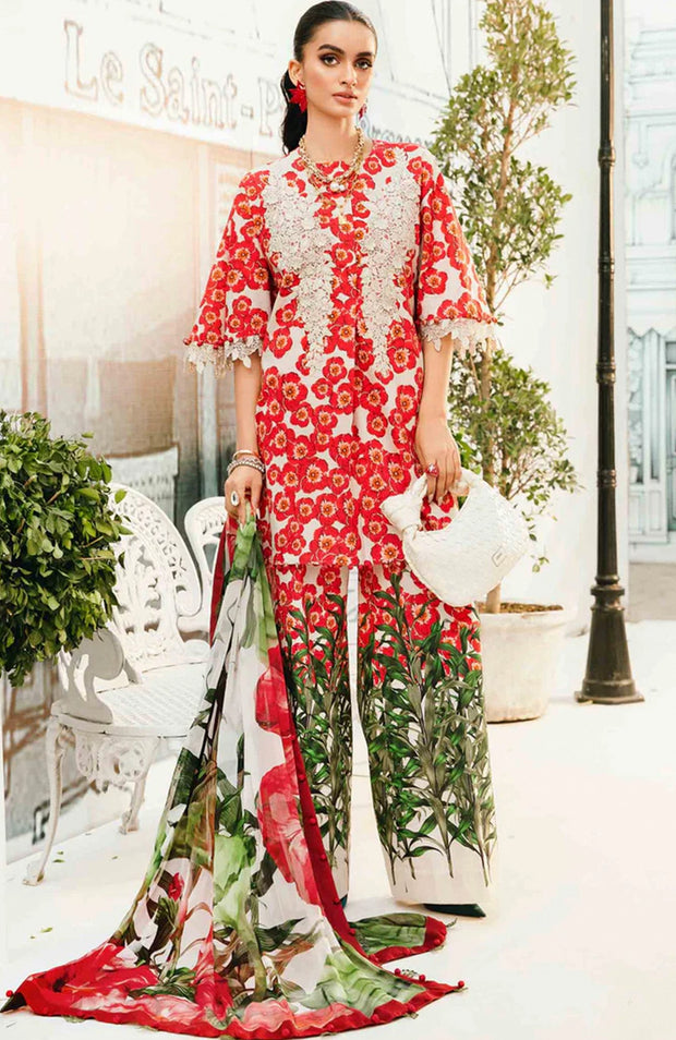 Mariab - MPrint Eid Edit'25 By Maria B Embroidered Lawn Suits Unstitched 3 Piece - Summer Collection - aubranz.com