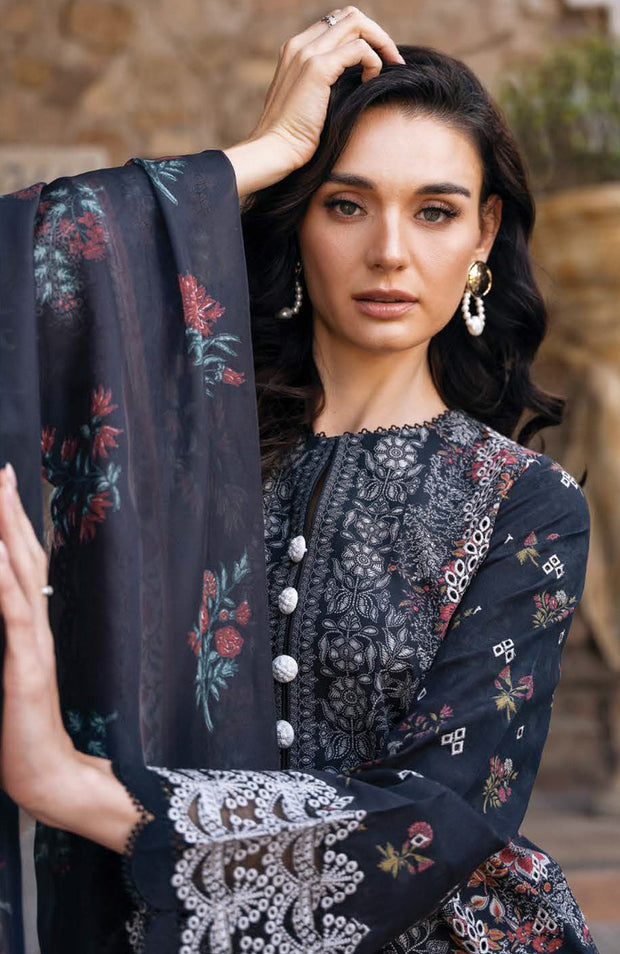 Afrozeh - Afrozeh Damask Lawn'25 Embroidered Suits Unstitched 3 Piece - Summer Collection - aubranz.com