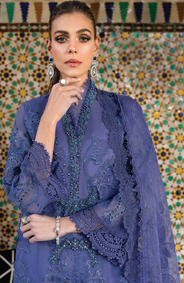 Mariab - Maria B Voyage a'Luxe x Morocco Luxury Lawn'25 Embroidered Suits Unstitched 3 Piece - Summer Collection - aubranz.com