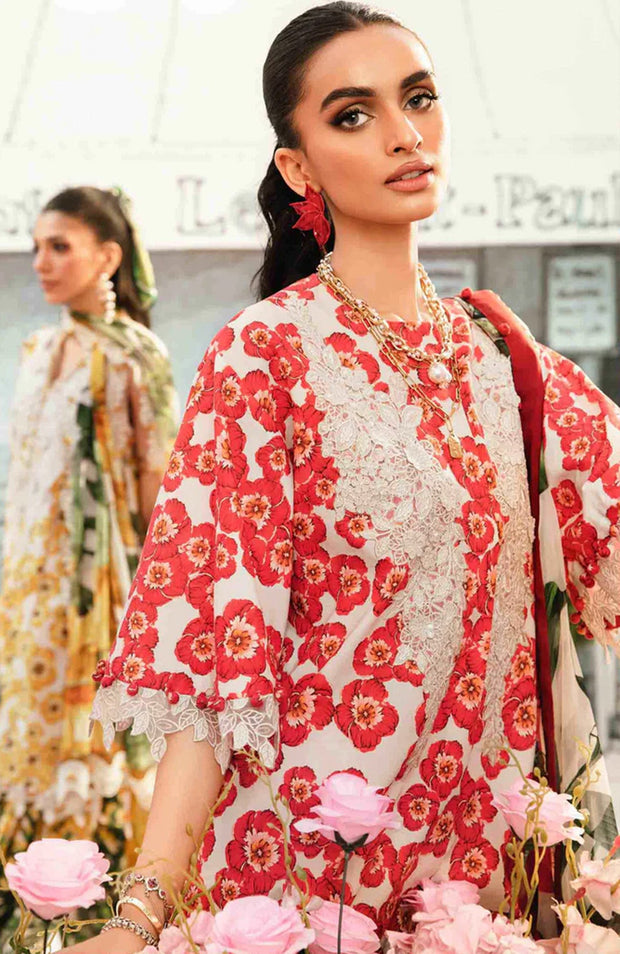 Mariab - MPrint Eid Edit'25 By Maria B Embroidered Lawn Suits Unstitched 3 Piece - Summer Collection - aubranz.com