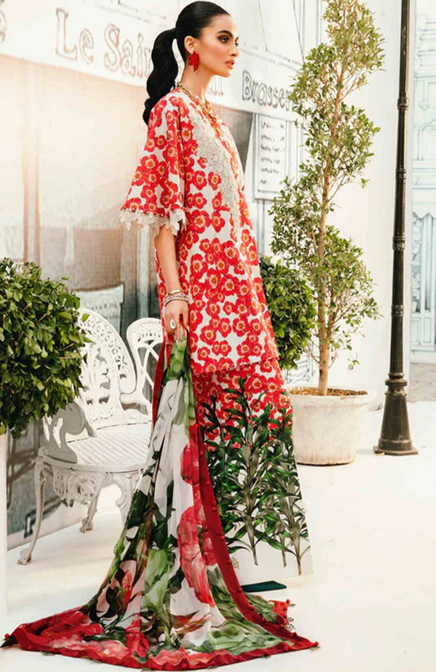 Mariab - MPrint Eid Edit'25 By Maria B Embroidered Lawn Suits Unstitched 3 Piece - Summer Collection - aubranz.com