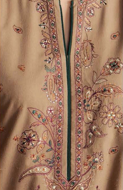 Zara_Shahjahan - COCO WINTER'25 BY ZARA SHAHJAHAN EMBROIDERED KHADDAR SUITS UNSTITCHED 3 PIECE - WINTER COLLECTION - aubranz.com