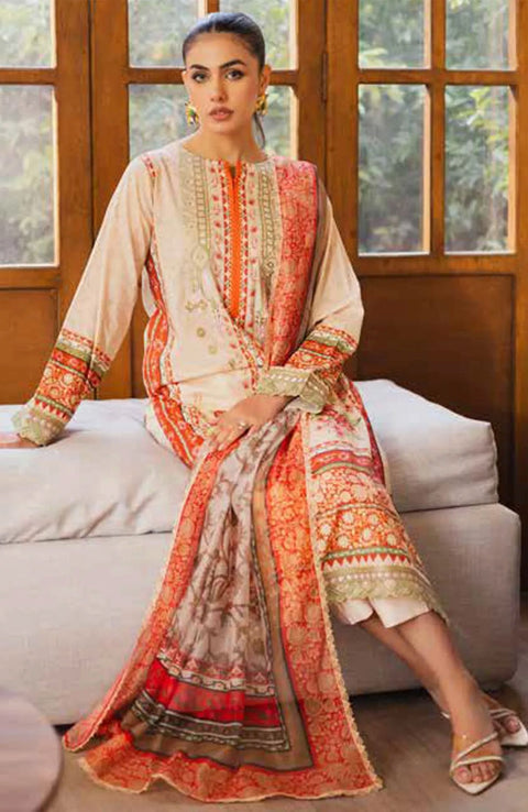 Freesia - Freesia Premium Lawn'25 Embroidered Suits Unstitched 3 Piece - Summer Collection - aubranz.com