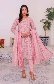 Abtextiles - Meerub Ikat Wrinkle Free Collection'25 By Ab Textiles Embroidered Lawn Suit Unstitched 3 Piece - Summer Collection - aubranz.com