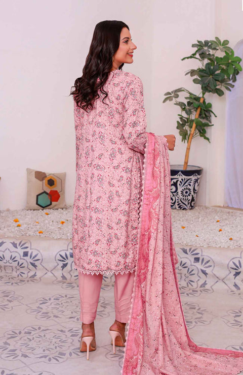 Abtextiles - Meerub Ikat Wrinkle Free Collection'25 By Ab Textiles Embroidered Lawn Suit Unstitched 3 Piece - Summer Collection - aubranz.com