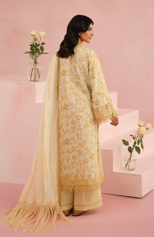 Afrozeh - Floral Charm'25 by Afrozeh Embroidered Lawn Suits Unstitched 3 Piece - Summer Collection - aubranz.com