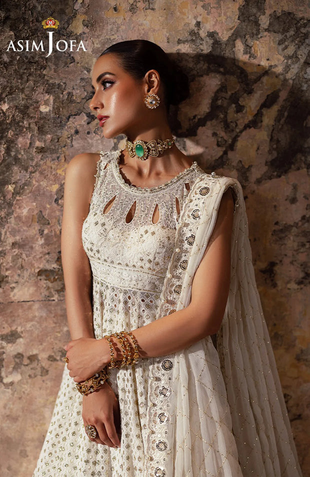SKU#AJ41  BEKHUDI BY ASIM JOFA EMBROIDERED SUIT UNSTITCHED 3 PIECE - FORMAL COLLECTION