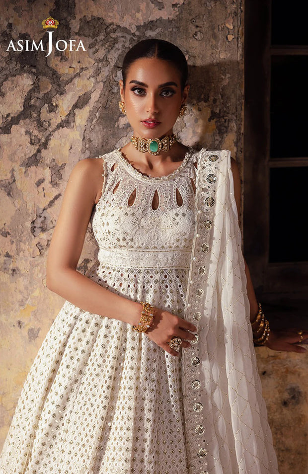 SKU#AJ41  BEKHUDI BY ASIM JOFA EMBROIDERED SUIT UNSTITCHED 3 PIECE - FORMAL COLLECTION