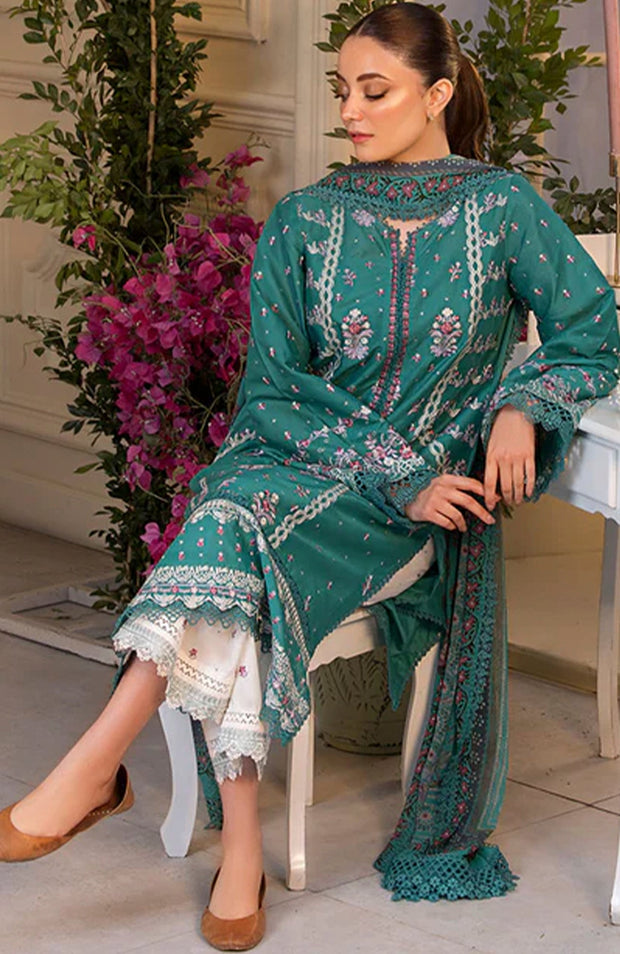 Sobia_Nazir - Sobia Nazir Vital Lawn'25 Embroidered Suits Unstitched 3 Piece - Summer Collection - aubranz.com