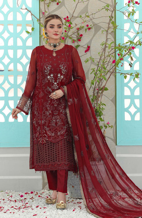 Pakdaman - PEHCHAAN FORMALS'24 BY PAKDAMAN EMBROIDERED SUITS UNSTITCHED 3 PIECE - FORMAL COLLECTION - aubranz.com