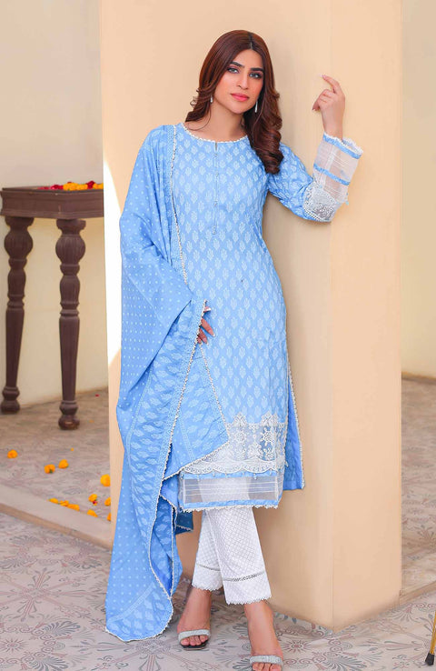 Abtextiles - Meerub Ikat Vol 2 Wrinkle Free Collection'25 By Ab Textile Embroidered Lawn Suit Unstitched 3 Piece - Summer Collection - aubranz.com