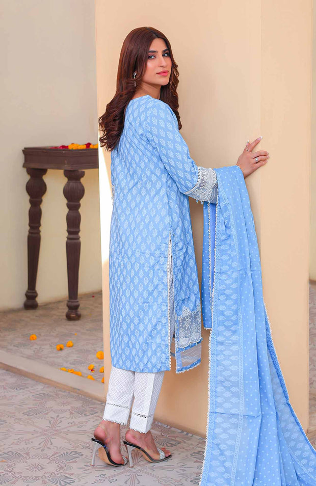 Abtextiles - Meerub Ikat Vol 2 Wrinkle Free Collection'25 By Ab Textile Embroidered Lawn Suit Unstitched 3 Piece - Summer Collection - aubranz.com