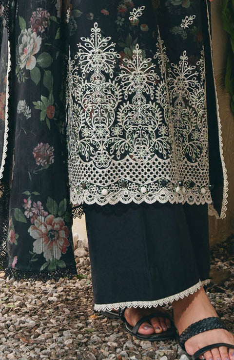 Abyaan - Aabyaan Shezlin Chikankari Lawn'25 Embroidered Suit Unstitched 3 Piece - Summer Collection - aubranz.com