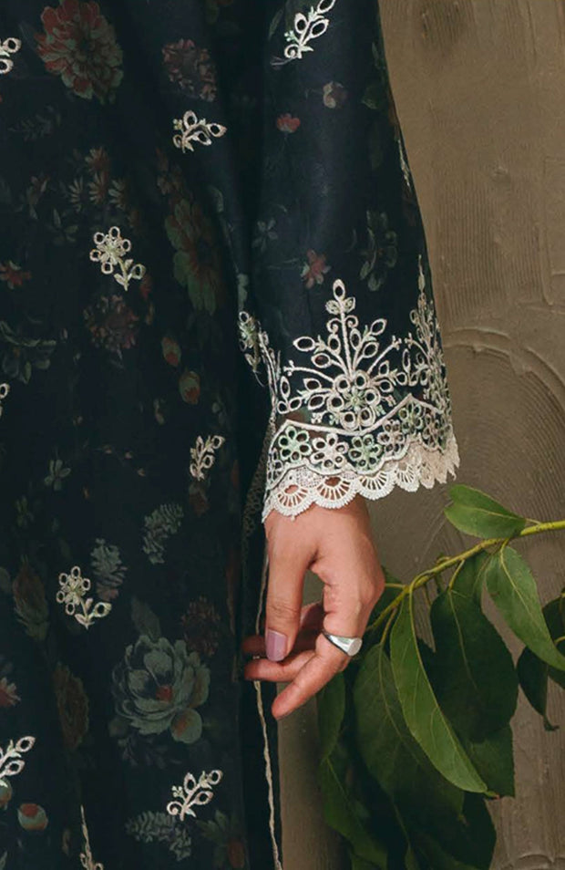 Abyaan - Aabyaan Shezlin Chikankari Lawn'25 Embroidered Suit Unstitched 3 Piece - Summer Collection - aubranz.com